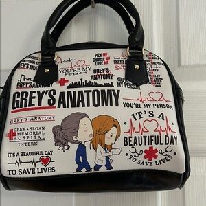 Grey's Anatomy Themed Women's Bag - Black and White